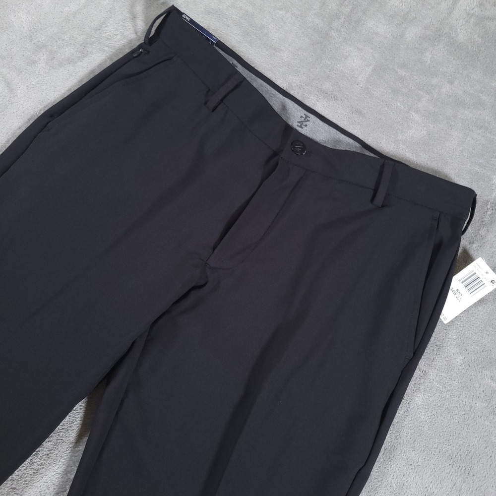 IZOD Pants Men 34x32 Black Comfort Performance Traveler Straight Fit Stretch NWT